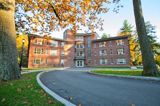 A three story building