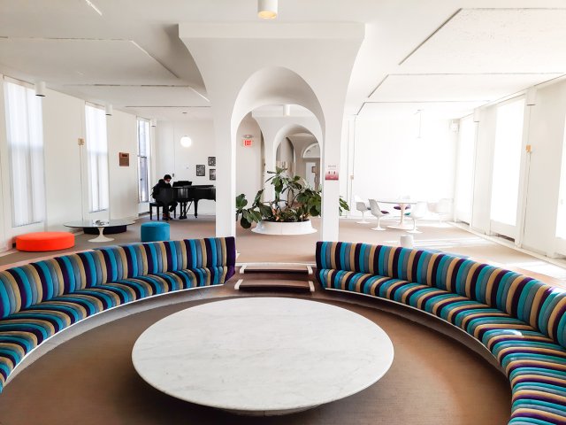 A round seating arrangement